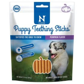 N-BONE Puppy Teething Sticks Pumpkin 17ct