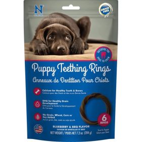 N-BONE Puppy Teething Rings Grain-Free Blueberry & BBQ 6pk