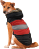 *FASHION PET Diagonal Stripe Puffy Coat Red M