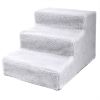 3 Steps Pet Stairs for Dogs and Cats - white