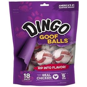 Dingo Goof Balls Chicken & Rawhide Chew (size: 18 count)