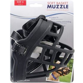 Coastal Pet Soft Basket Muzzle for Dogs Black (size: Size 6)