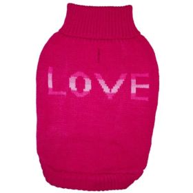 Fashion Pet True Love Dog Sweater Pink (size: XSmall)