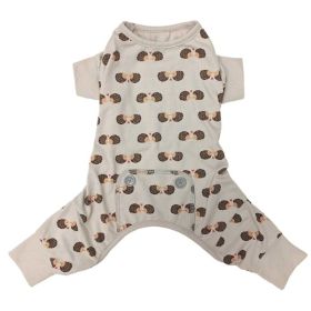 Fashion Pet Hedgehog Dog Pajamas Gray (size: small)