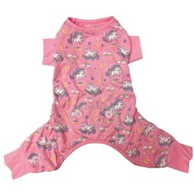 Fashion Pet Unicorn Dog Pajamas Pink (size: XXSmall)