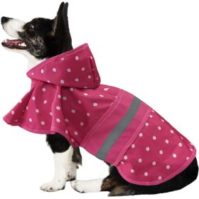 Fashion Pet Polka Dot Dog Raincoat Pink (size: small)