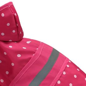 Fashion Pet Polka Dot Dog Raincoat Pink (size: medium)