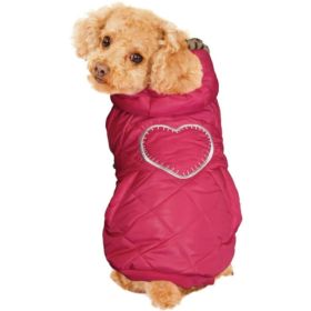 Fashion Pet Girly Puffer Dog Coat Pink (size: XSmall)