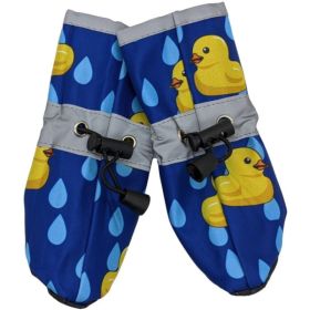 Fashion Pet Rubber Ducky Dog Rainboots Royal Blue (size: small)