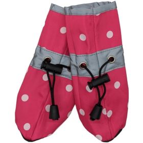 Fashion Pet Polka Dog Dog Rainboots Pink (size: XSmall)