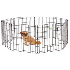 MidWest Contour Wire Exercise Pen with Door for Dogs and Pets (size: 24" tall  1 count)