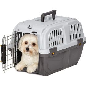 MidWest Skudo Travel Carrier Gray Plastic Dog Carrier (size: XSmall  1 count)