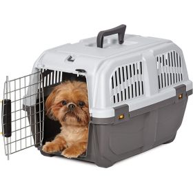 MidWest Skudo Travel Carrier Gray Plastic Dog Carrier (size: Small  1 count)