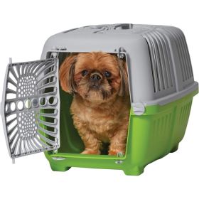 MidWest Spree Plastic Door Travel Carrier Green Pet Kennel (size: Small  1 count)