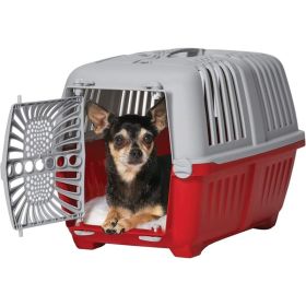 MidWest Spree Plastic Door Travel Carrier Red Pet Kennel (size: XSmall  1 count)