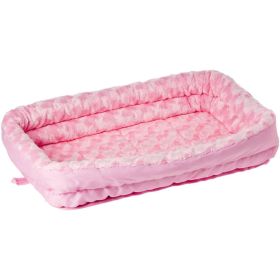 MidWest Double Bolster Pet Bed Pink (size: XSmall  1 count)