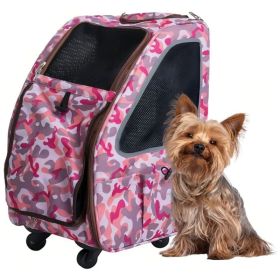 Petique 5 (size: in1 Pet Carrier for Dogs Cats and Small Animals Pink Camo  1 count)