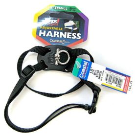 Coastal Pet Size Right Adjustable Nylon Harness (Color: black, size: XSmall (Girth Size 10"18"))