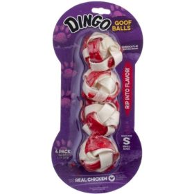 Dingo Goof Balls Chicken & Rawhide Chew (size: Small  1" (4 Pack))