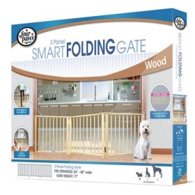 Four Paws Free Standing Gate for Small Pets (size: 3 Panel (For openings 24"64" Wide))