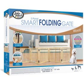 Four Paws Free Standing Gate for Small Pets (size: 5 Panel (For openings 48"110" Wide))