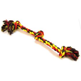 Flossy Chews Colored 3 Knot Tug Rope (Option: Large)