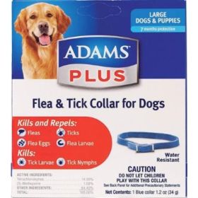 Adams Plus Flea & Tick Collar for Dogs (size: Large Dogs)