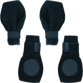 Fahion Pet Arctic Fleece Dog Boots (Color: black, size: Medium (3.25" Paw))