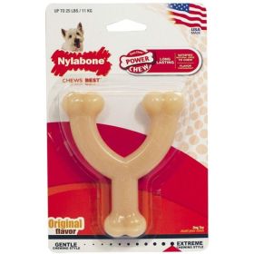 Nylabone Dura Chew Wishbone (size: Original Flavor  Regular  For Dogs up to 50 lbs)