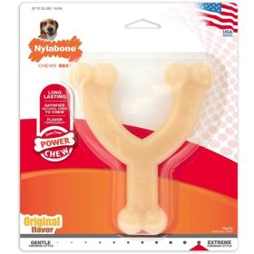 Nylabone Dura Chew Wishbone (size: Original Flavor  Wolf  For Dogs 2635 lbs)