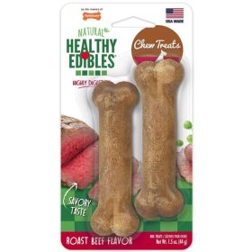 Nylabone Healthy Edibles Wholesome Dog Chews (size: Roast Beef Flavor  Petite (2 Pack))