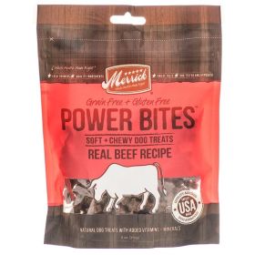 Merrick Power Bites Soft & Chewy Dog Treats (size: Real Texas Beef Recipe  6 oz)