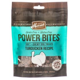 Merrick Power Bites Soft & Chewy Dog Treats (size: Turducken Recipe  6 oz)