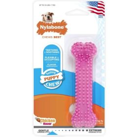 Nylabone Puppy Chew Dental Bone Chew Toy (size: Pink  3.75" Chew  (For Puppies up to 15 lbs))