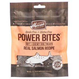 Merrick Power Bites Soft & Chewy Dog Treats (size: Real Salmon Recipe  6 oz)