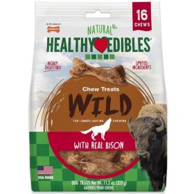 Nylabone Natural Healthy Edibles Wild Bison Chew Treats (size: Small  16 Pack)