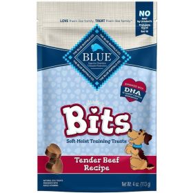 Blue Buffalo Blue Bits Soft (size: Moist Training Treats Tender Beef Recipe  4 oz)