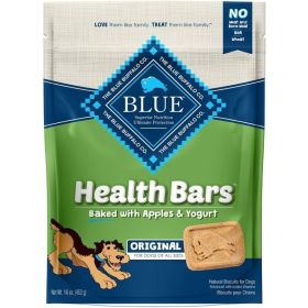 Blue Buffalo Health Bars Dog Biscuits (size: Baked with Apples & Yogurt  16 oz)