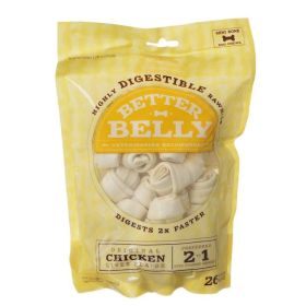 Better Belly Rawhide Chicken Liver Bones (size: Mini  26 Count)