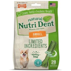 Nylabone Natural Nutri Dent Fresh Breath Dental Chews (size: Limited Ingredients  Small  28 Count)