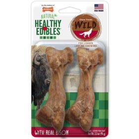 Nylabone Natural Healthy Edibles Wild Bison Chew Treats (size: Medium  2 Pack)